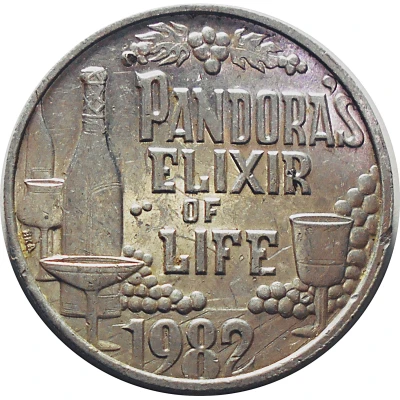 Mardi Gras Token - Krewe of Pandora Pandora's Elixir of Life; New Orleans, Louisiana front