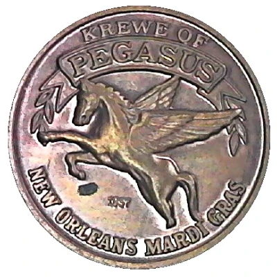Mardi Gras Token - Krewe of Pegasus New Orleans, Louisiana back