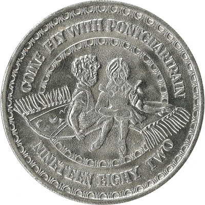 Mardi Gras Token - Krewe of Pontchartrain Come Fly With Pontchartrain front