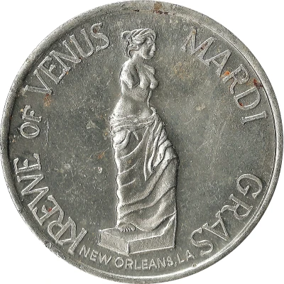 Mardi Gras Token - Krewe of Venus - Abigail Smith Adams New Orleans, Louisiana back
