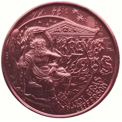 Mardi Gras Token - Krewe of Zeus Hooray for Hollywood; Jefferson Parish, Louisiana back