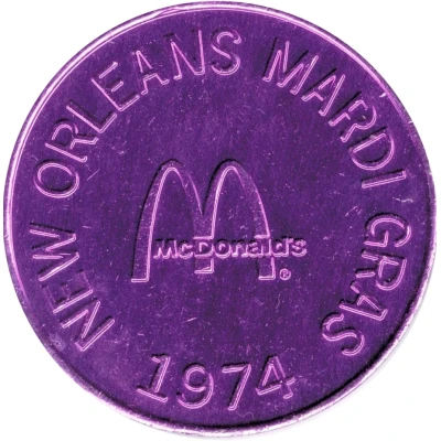 Mardi Gras Token - McDonalds New Orleans front