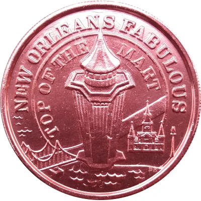 Mardi Gras Token - New Orleans Fabulous Julien Poydras back