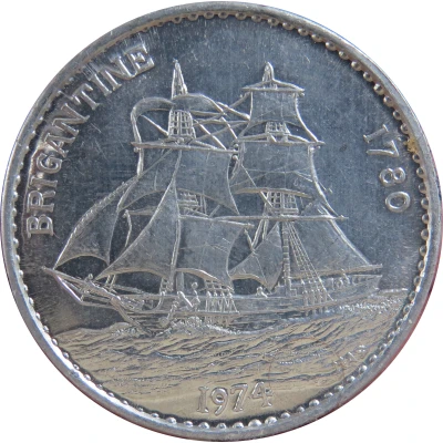 Mardi Gras Token - Poseidon Brigantine front