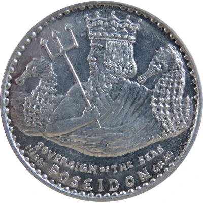 Mardi Gras Token - Poseidon Brigantine back