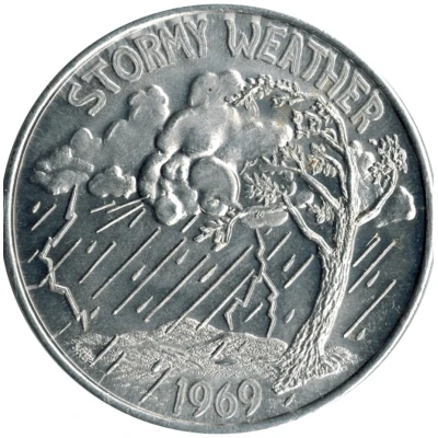 Mardi Gras Token - Southern Silhouette Carnival Club Stormy Weather; New Orleans front