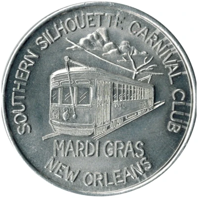 Mardi Gras Token - Southern Silhouette Carnival Club Stormy Weather; New Orleans back