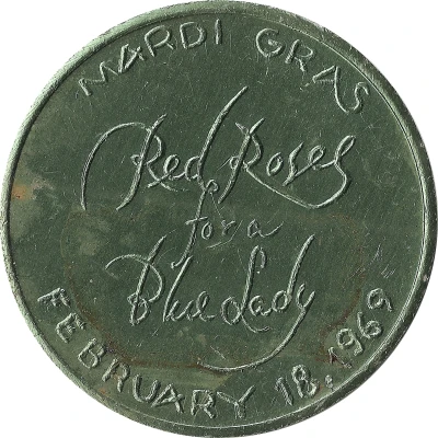 Mardi Gras Token - The Merrymaskers Carnival Club New Orleans, Louisiana front
