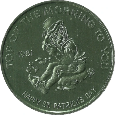Mardi Gras Token - Turnbull Social and Carnival Club Happy St. Patrick's Day; Metairie, Louisiana front