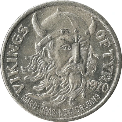 Mardi Gras Token - Vikings Of Tyr Famous Stories, Legends and Tales; New Orleans, Louisiana back