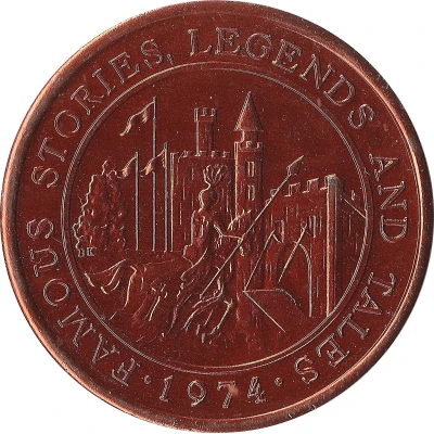 Mardi Gras Token - Vikings Of Tyr Famous Stories, Legends and Tales; orange; New Orleans, Louisiana front
