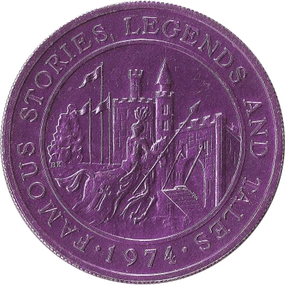 Mardi Gras Token - Vikings Of Tyr Famous Stories, Legends and Tales; purple; New Orleans, Louisiana front