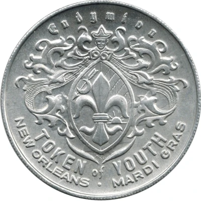 Mardi Gras Token of Youth - Endymion New Orleans, Louisiana back