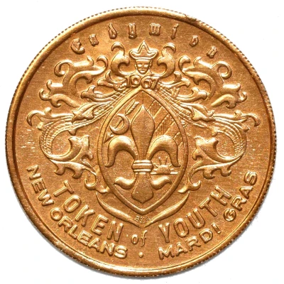 Mardi Gras Token of Youth - Endymion New Orleans, Louisiana back