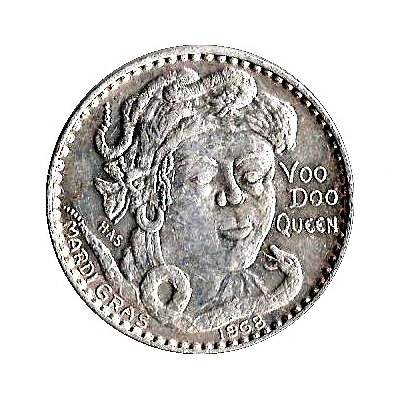 Mardi Gras Tokens - Voodoo Queen New Orleans, Louisiana front
