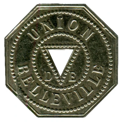 Masonic Token - Union de belleville - Grand Orient de France (Paris) ND front