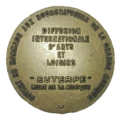 Médaille Euterpe muse de la musique ND back