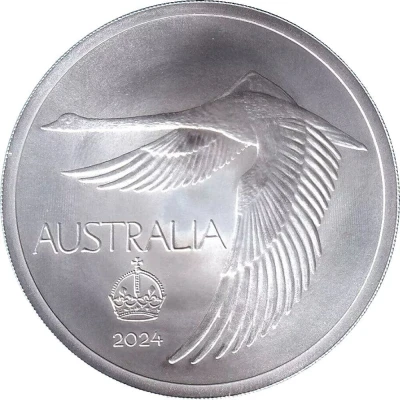 Medal - 1 Dollar ACR Swan Pattern Dollar; Re-Issue Silver Proof Replica front