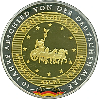 Medal - 10 Years since Deutsche Mark ND front