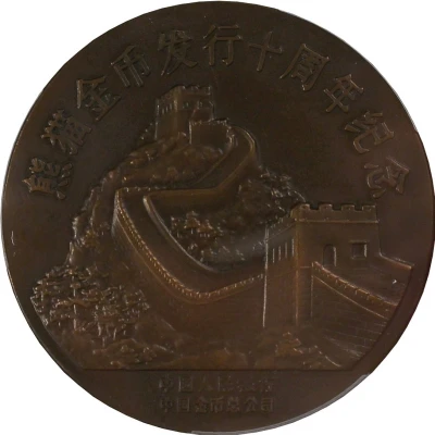 Medal - 10th Anniversary of Gold Panda Copper ND front