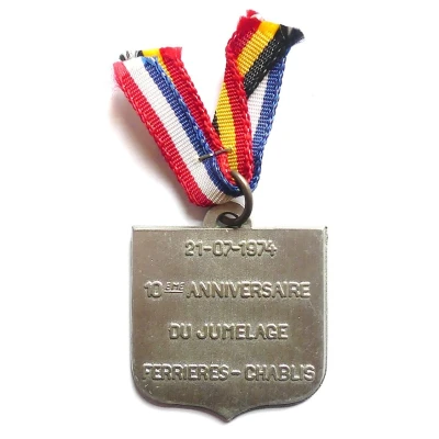 Medal - 10th anniversary of the joining of the towns Ferrières-Chablis back