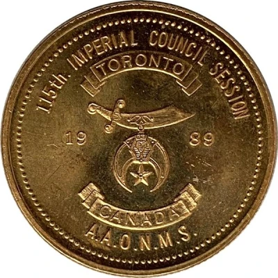 Medal - 115th Imperial Council Session Toronto, Ontario front