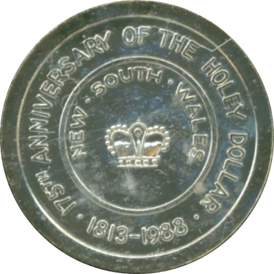 Medal - 175th Anniversary of the Holey Dollar Historical Medal front