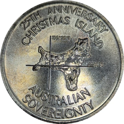 Medal - 25th Anniversary Territory Day Australian Sovereignty over Christmas Island back