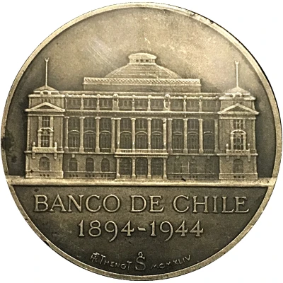 Medal - 50th Anniversary of Bank of Chile back