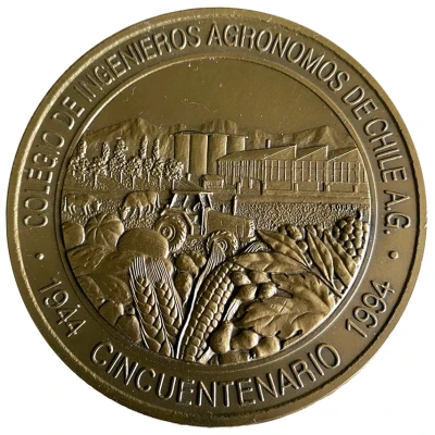 Medal - 50th Anniversary of College of Agricultural Engineers of Chile front