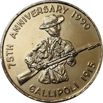 Medal - 75th Anniversary Gallipoli 1915-1990 ND front