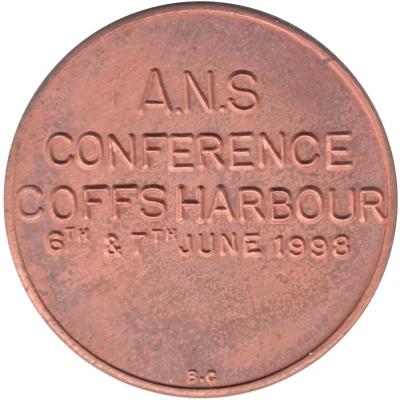 Medal - ANS Conference 1998 (Australian Numismatic Society) ND back