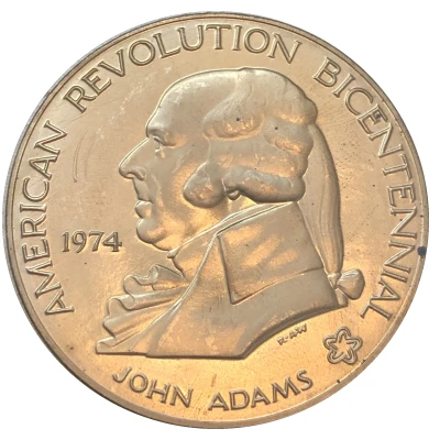 Medal - American Revolution Bicentennial John Adams front