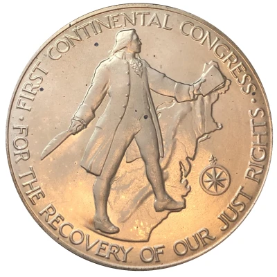 Medal - American Revolution Bicentennial John Adams back