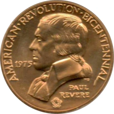 Medal - American Revolution Bicentennial Paul Revere front