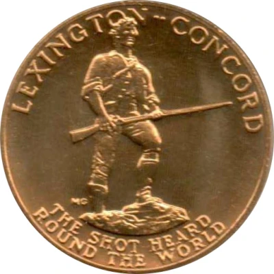 Medal - American Revolution Bicentennial Paul Revere back
