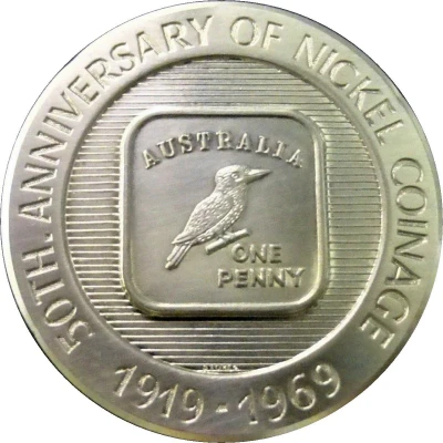 Medal - Anniversary of Nickel Coinage Commemorative Souvenir back