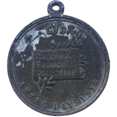 Medal - Anzac Day 1918 Historical Medal ND back