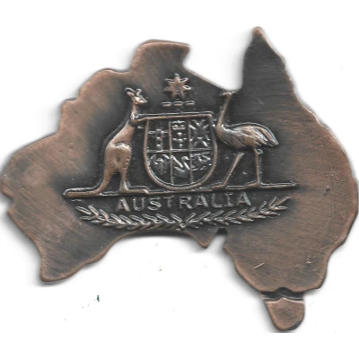 Medal - Australia - Metal Shape (Tourist Souvenir) ND front