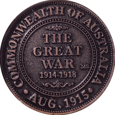 Medal - Australia in the Great War; Dawn Of Respect Military Medal ND back