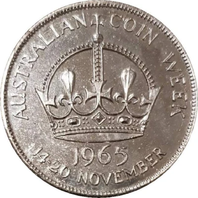 Medal - Australian Coin Week 1965 Sydney Coin Club back