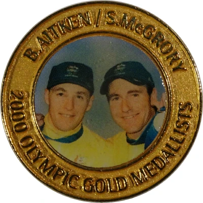 Medal - Australian Olympic Gold Medallist B. Aitken and S. McGrory front