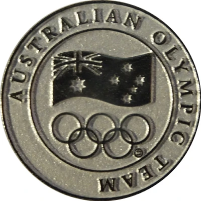 Medal - Australian Olympic Team Captain Andrew Gaze back