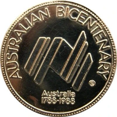 Medal - Australia's Bicentenary Federation Event Medal back