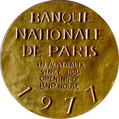 Medal - Banque National de Paris Australian Opening back