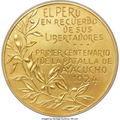 Medal - Battle of Ayacucho Centennial back