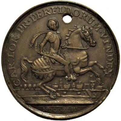 Medal - British help on the Recapture of Prague Prince Charles Alexander of Lorraine front