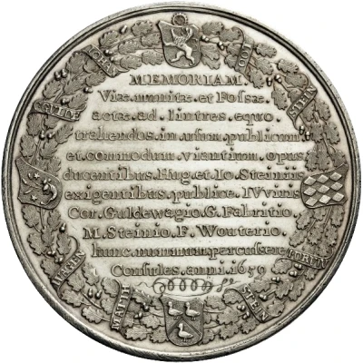 Medal - Building of the Haarlem–Leiden Canal back