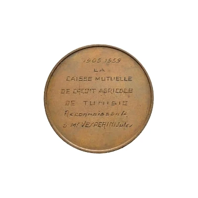 Medal - Caisse Mutuelle de Crédit Agricole de Tunisie 55th Anniversary back