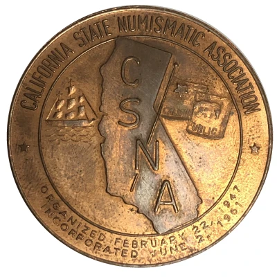 Medal - California State Numismatic Association (uniface) ND front